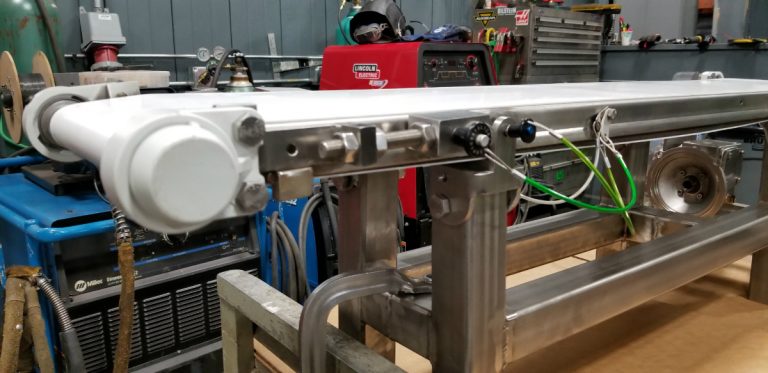 Conveyor Structure Modifications FDA Approved Conveyor Modification for Quick Change Over - 425 Fab Division