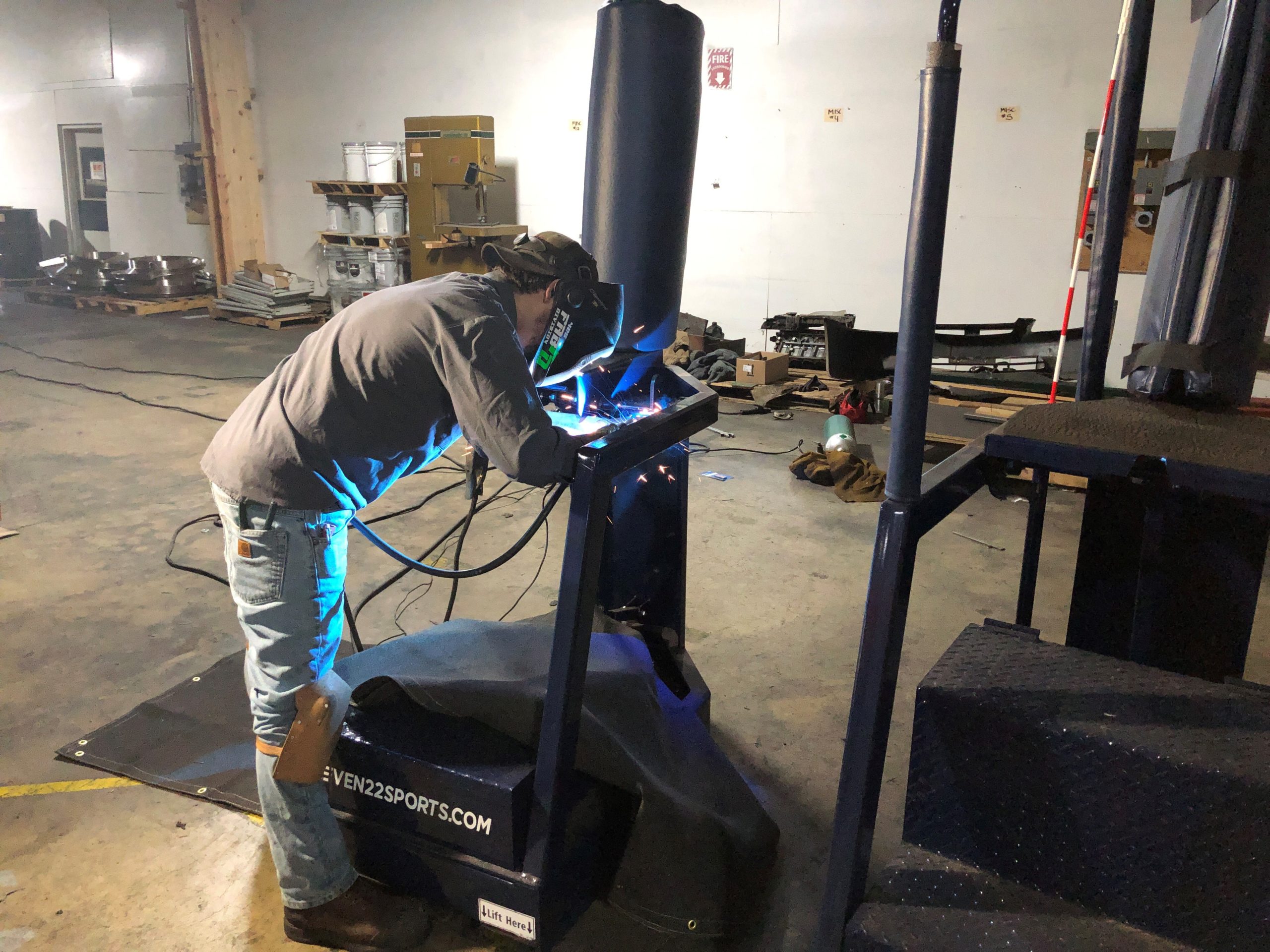 Mobile welding repair for Volleyball Stands