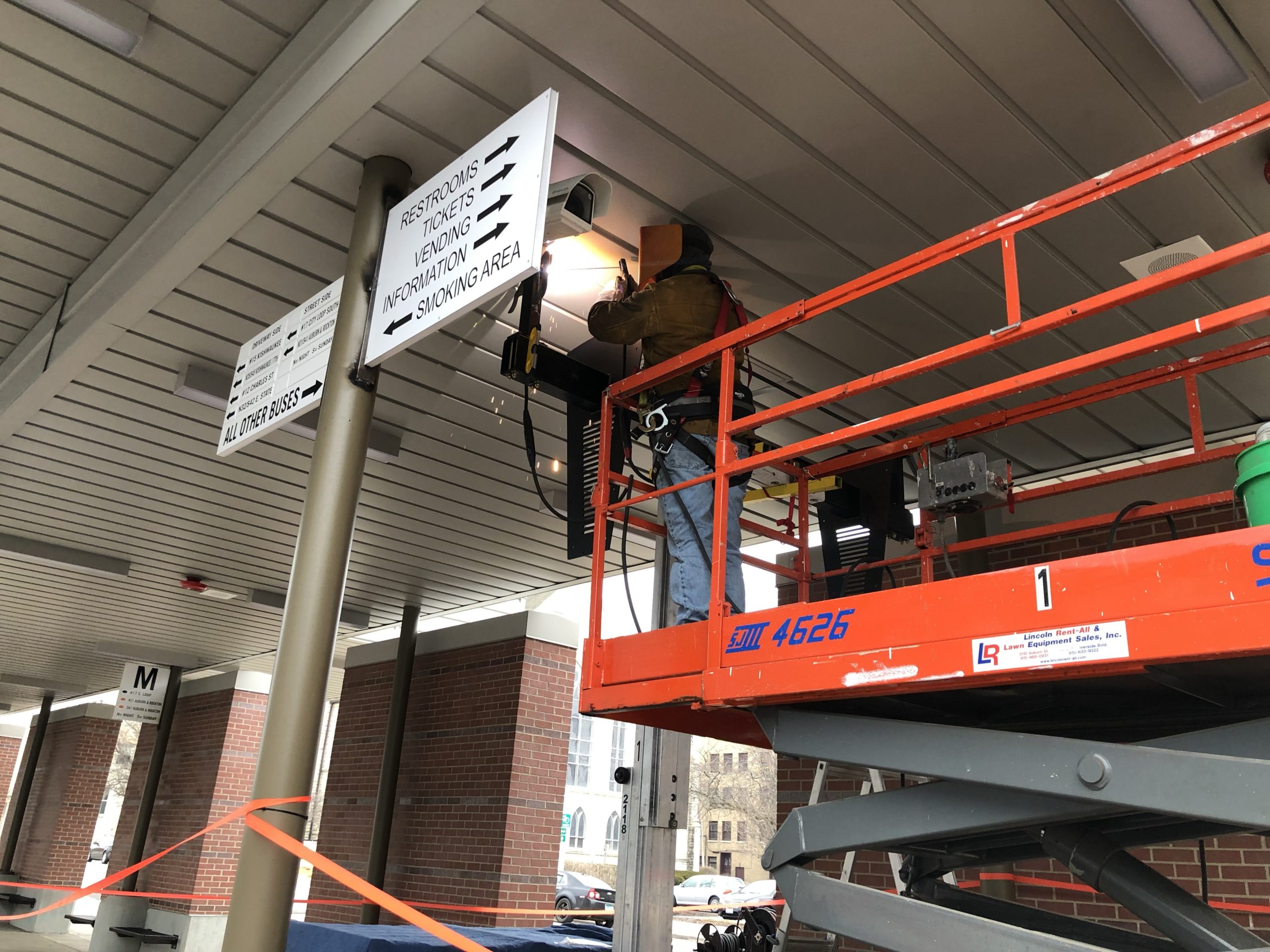 Bus Stop Weld Sign Bracket