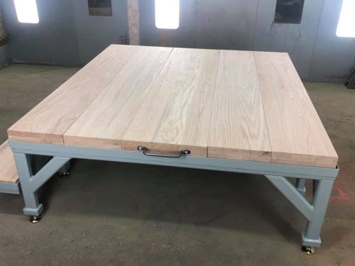 Fabricate-Paint-Steel-and-Wood-Assembly-Table