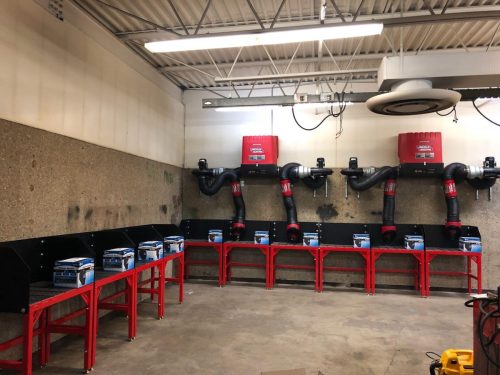 Red-Paint-Welding-Tables