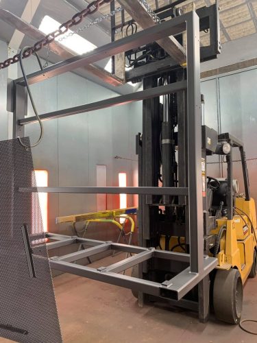 Steel-Cart-with-STEEL-IT-In-Paint-Booth