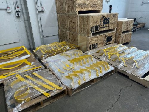 Welding-Fab-Yellow-Painted-Hose-Holder-Assembly